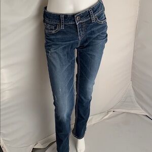 Silver Jeans Mid Straight blue denim jeans 28/32